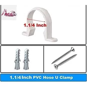 Abbasali Pvc White U Clamps...