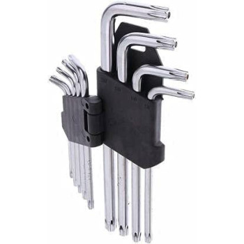 Abbasali Star Key Set 9 Pieces Torx Hex Key Wrench Set Tamper Proof Star Screwdriver Torque Repair