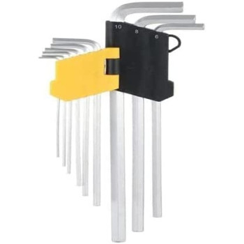 Abbasali Hex Key Set 9 Piece Long Arm Ball Point Allen Hex Key Wrench Hex Key Set Metric Long 1.5 Mm 10 Mm
