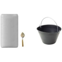 Abbasali White Cement 2Kg With Karandi & Pvc Bucket