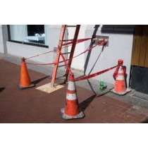 Abbasali 4 Pcs Safety Cone 50Cm With Warning Tape 1Pc