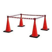 Abbasali 4 Pcs Safety Cone 50Cm With Warning Tape 1Pc