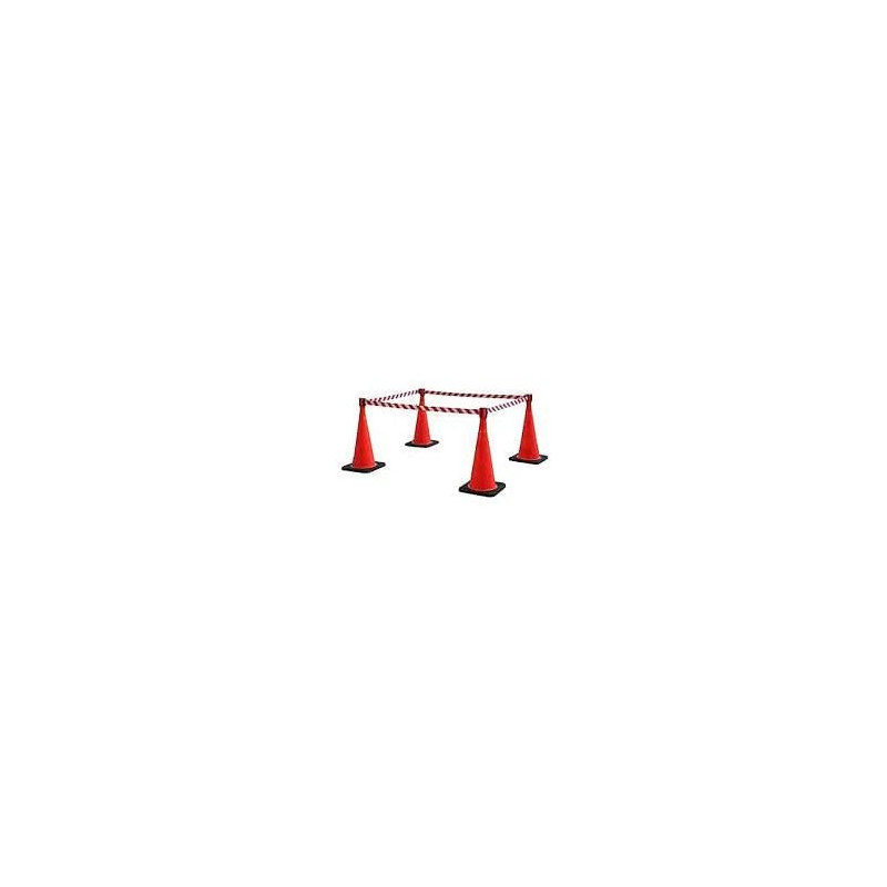 Abbasali 4 Pcs Safety Cone 50Cm With Warning Tape 1Pc