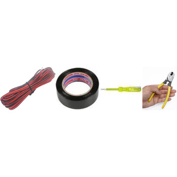 Abbasali 2Pin Professional Electrical Extension Wire Cord Cable For Led Strips With Electric Tester Tape Cutter 6In 20M