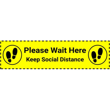 Social Distance Queue Stickers Set Of 4
