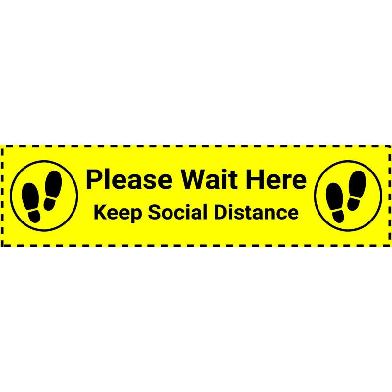 Social Distance Queue Stickers Set Of 4