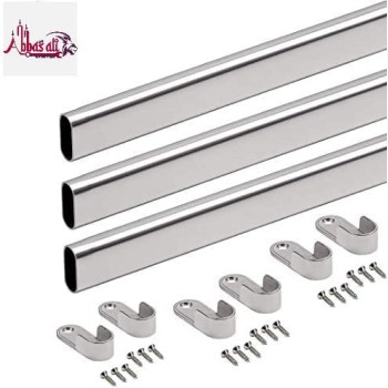 Abbasali Closet And Cupboard Organizer Wardrobe BarPack Of 6 95Cm