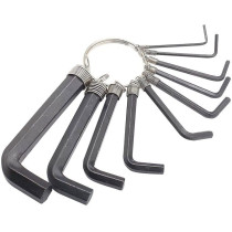 Abbasali 112665 Crv Steel Allen Key Set 1.5 10Mm 9 Pcs