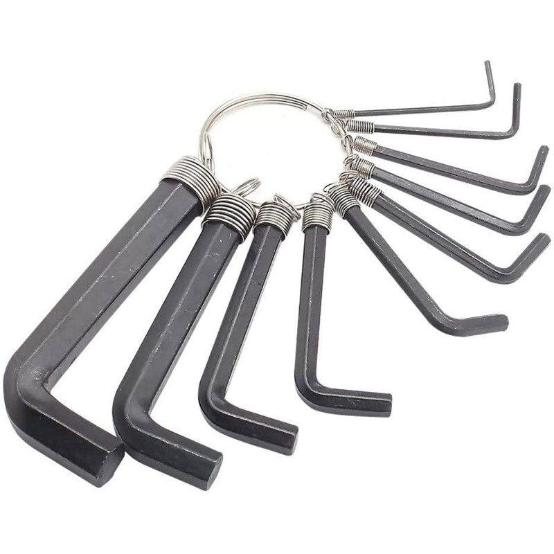 Abbasali 112665 Crv Steel Allen Key Set 1.5 10Mm 9 Pcs