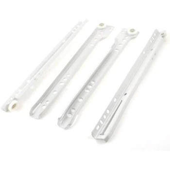 Njm White Drawer Railing Runner Slides 16 400 Mm Length