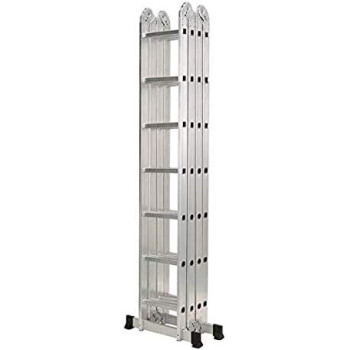 Multipurpose Folding Ladder 28 Steps 7.8 Meters 7X4 Step Heavy Duty En131 Up To 330Lbs 150Kg