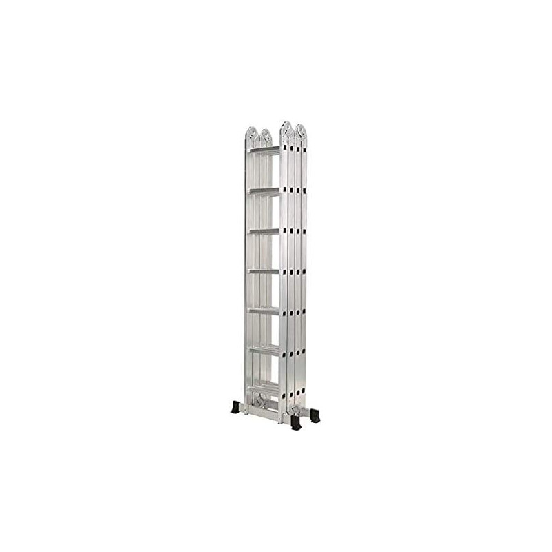 Multipurpose Folding Ladder 28 Steps 7.8 Meters 7X4 Step Heavy Duty En131 Up To 330Lbs 150Kg