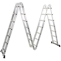 Multipurpose Folding Ladder 28 Steps 7.8 Meters 7X4 Step Heavy Duty En131 Up To 330Lbs 150Kg