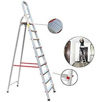 Abbasali 9 Step Household And Shop Aluminium Ladder