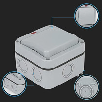 Switcheswall Switch Outdoor Waterproof Dust Proof Wall Switch Socket For Garden 11Ag201028 2