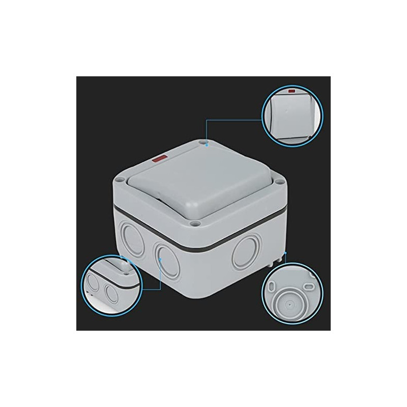 Switcheswall Switch Outdoor Waterproof Dust Proof Wall Switch Socket For Garden 11Ag201028 2