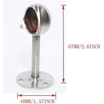 Abbasali Shower Curtain Closet Rod Holder Pipe Flange Socket Ceiling Mount Bracket Pipe Fitting Parts Supports 4 Pack