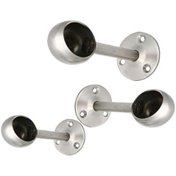 Abbasali Shower Curtain Closet Rod Holder Pipe Flange Socket Ceiling Mount Bracket Pipe Fitting Parts Supports 4 Pack