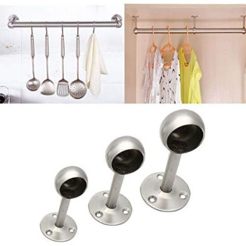 Abbasali Shower Curtain Closet Rod Holder Pipe Flange Socket Ceiling Mount Bracket Pipe Fitting Parts Supports 4 Pack
