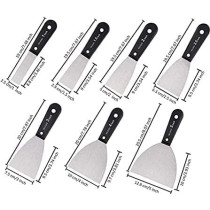 Abbasali 7 Pieces Filling Knife Wall Paint Scrapers And Putty Knives Wallpaper Scrapers Set With Anti Slip Handle