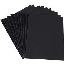 Abbasali 10 Pcs Waterproof Sheet Black Abrasive Paper For Automotive Body Working On Paint Varnish Sanding Grit 60