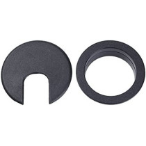 Abbasali 6Pcs Computer Desk Cable Hole Cover Plug Cap 2 Black Desk Grommet Plastic Wire Organizer For Computer Desk Cable