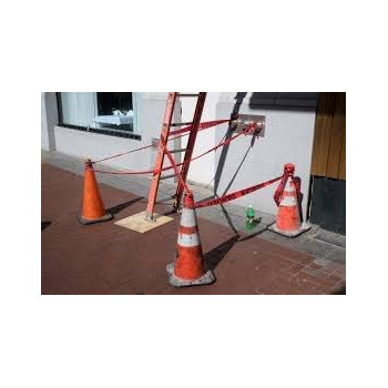 Abbasali 4Pcs Safety Cone 100Cm With Warning Tape 1Pc Red White