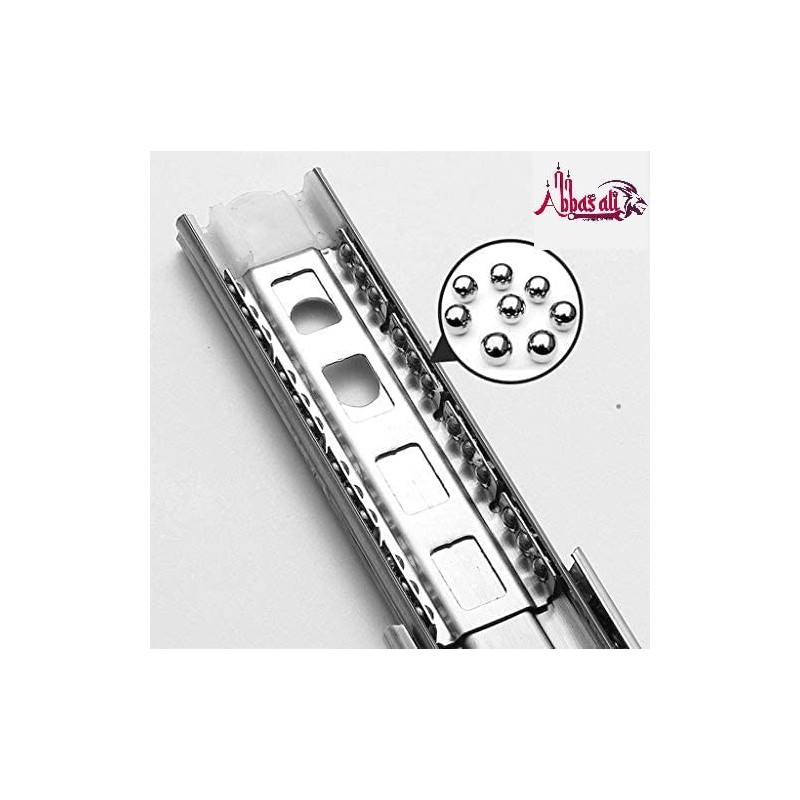 Abbasali Soft Closing Steel Ball Bearing Drawer Slide Rail Runner 16 Inch 40Cm