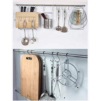 Abbasali Multifunction Stainless Steel S Hook 20 Pack Pot Hanger Round Polished Metal Chef Kitchen Tools L