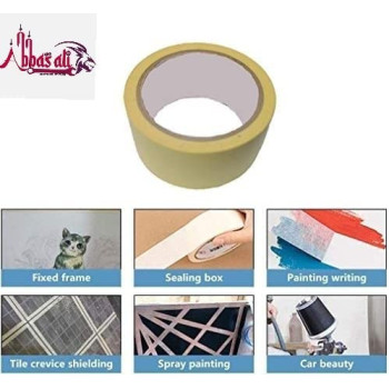 Abbasali Automotive Self Adhesive Masking Tape For Painting Labelling 1.5 Inch Pack Of 2