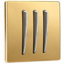 Switches Wall Lamp Switch Socket Panel Personality Fashion Golden 2 Way Single Dual Control 86 Type