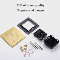 Switches Wall Lamp Switch Socket Panel Personality Fashion Golden 2 Way Single Dual Control 86 Type