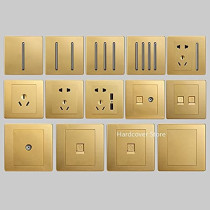 Switches Wall Lamp Switch Socket Panel Personality Fashion Golden 2 Way Single Dual Control 86 Type