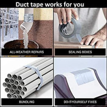 Abbasali Waterproof Strong Adhesive Heavy Duty Duct Tape For Patching Sealing Securing Cables 100 Yards X 2In 4 Roll
