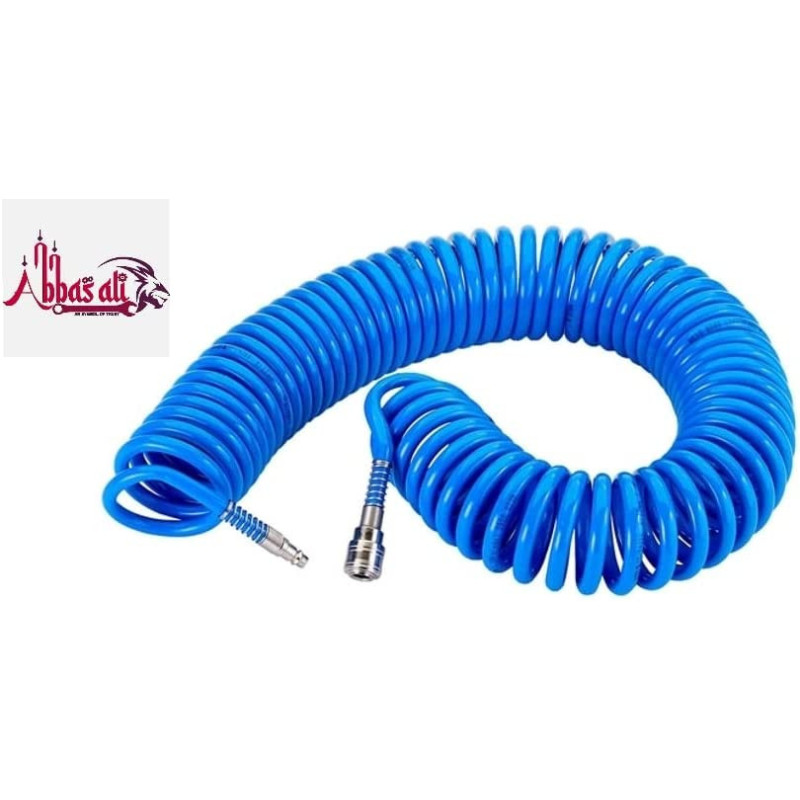 Abbasali Spiral Recoil Air Hose Pu 10M Internal O5.5Mm 10 Meter
