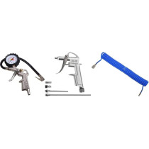 Abbasali Tire Pressure Gauge Gun With Air Duster Gun And 10 Meter Spiral Hose