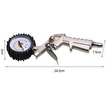 Abbasali Tire Pressure Gauge Gun With Air Duster Gun And 10 Meter Spiral Hose