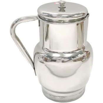 Taj 2 Pieces Stainless Steel Jug Silver 1.6L