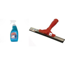 Abbasali Glass Cleaner 650Ml With Glass Wipper For Cleaning Glasses Of Officesshopshome.