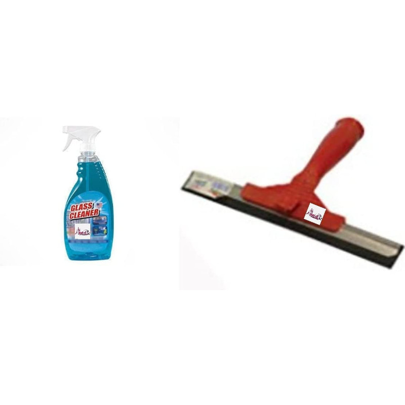 Abbasali Glass Cleaner 650Ml With Glass Wipper For Cleaning Glasses Of Officesshopshome.