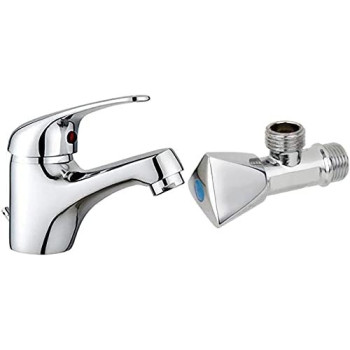 Abbasali Wash Basin Mixer Faucet With 2Pcs Flexible Hose And 2Pcs Angle Valve