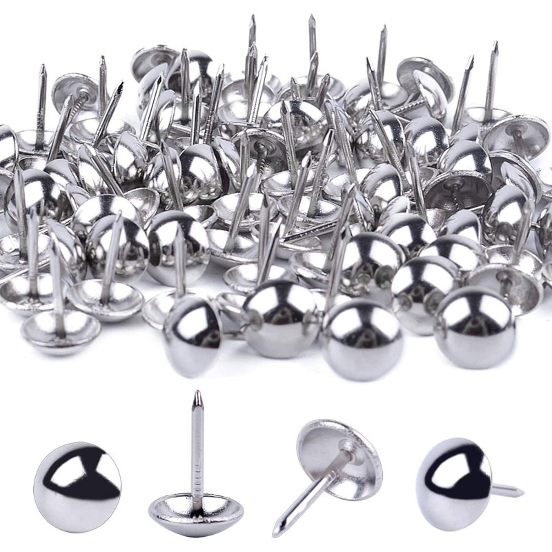 Abbasali100 Pieces Upholstery Tacks Furniture Nails Pins 7 16 Inch Silver