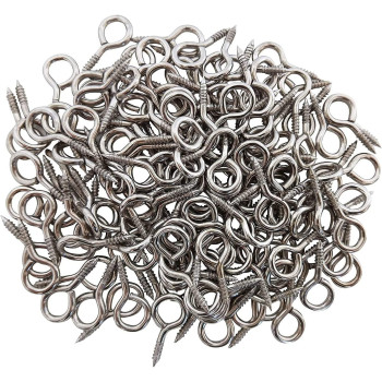 Abbasali Eye Hook Screws 50Pcs Metal Plated Screw Project Diy Jewelry Making Silver