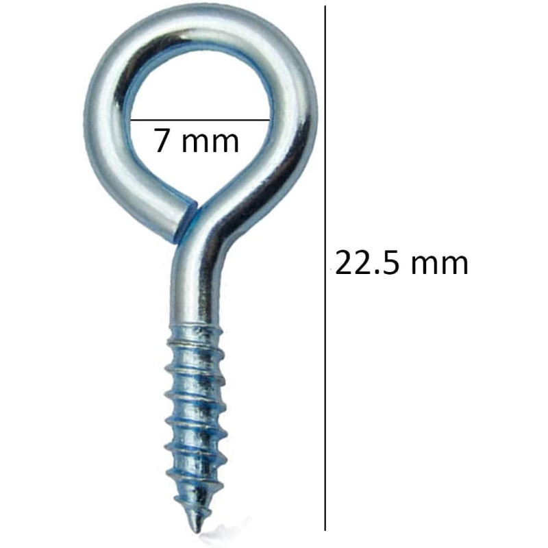Abbasali Eye Hook Screws 50Pcs Metal Plated Screw Project Diy Jewelry Making Silver