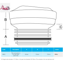 Abbasali High Quality Standard Wc Connector Toilet Pan Connector Straight