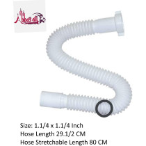 Abbasali Flexible Drain Pipe Extension Bathroom Wash Basin And Kitchen Sink Expended Drain Tube Hose 1.1 4 Inch