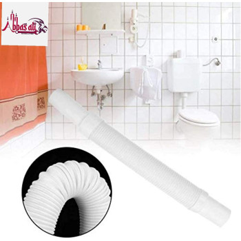 Abbasali Flexible Drain Pipe Extension Bathroom Wash Basin And Kitchen Sink Expended Drain Tube Hose 1.1 4 Inch