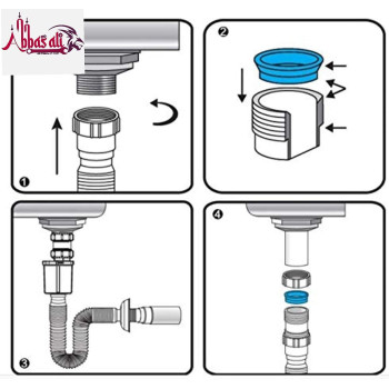 Abbasali Flexible Drain Pipe Extension Bathroom Wash Basin And Kitchen Sink Expended Drain Tube Hose 1.1 4 Inch