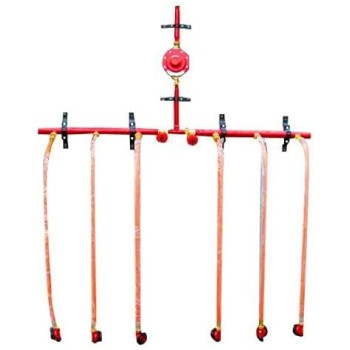 Abbasali 4 Meter Gas Hose Orange Italy Made With 2 Hose Clip