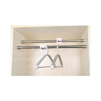 Abbasali 95 Cm Wardrobe Round Pipeclothes Rod Closet Steel With Coat Rack Wall Or Clothes Rail Pack Of 3